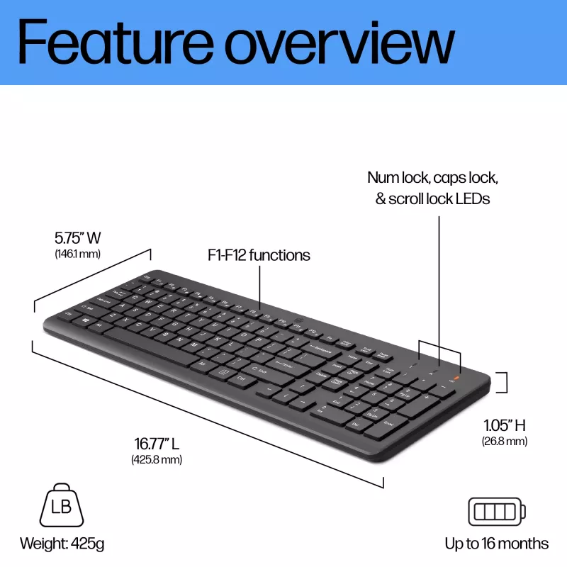 HP 220 bezvadu tastatūra