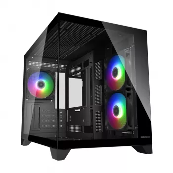 Mini Tower PC korpuss Cougar FV150 ARGB — Melns