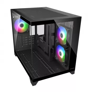 Mini Tower PC korpuss Cougar FV150 ARGB — Melns