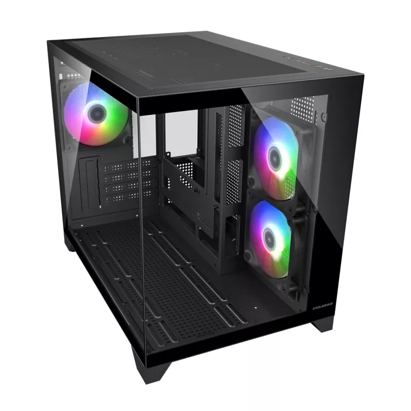 Mini Tower PC korpuss Cougar FV150 ARGB — Melns