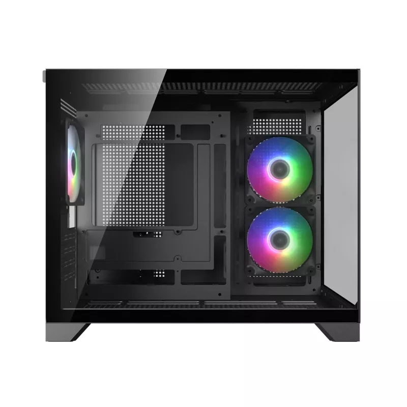 Mini Tower PC korpuss Cougar FV150 ARGB — Melns