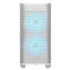 COUGAR PC Midi Tower korpuss Airface FLO ARGB Balts — 2x180mm priekšā, 1x120mm aizmugurē, atbalsta 2.5 collu/3.5 collu HDD, 240×480×509 mm