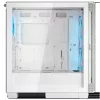 COUGAR PC Midi Tower korpuss Airface FLO ARGB Balts — 2x180mm priekšā, 1x120mm aizmugurē, atbalsta 2.5 collu/3.5 collu HDD, 240×480×509 mm