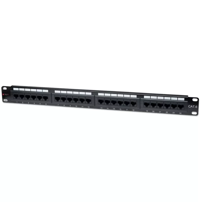 Techly Patch Panel UTP 24 Porti RJ45 Cat.6 I-PP 24-RU-C6T