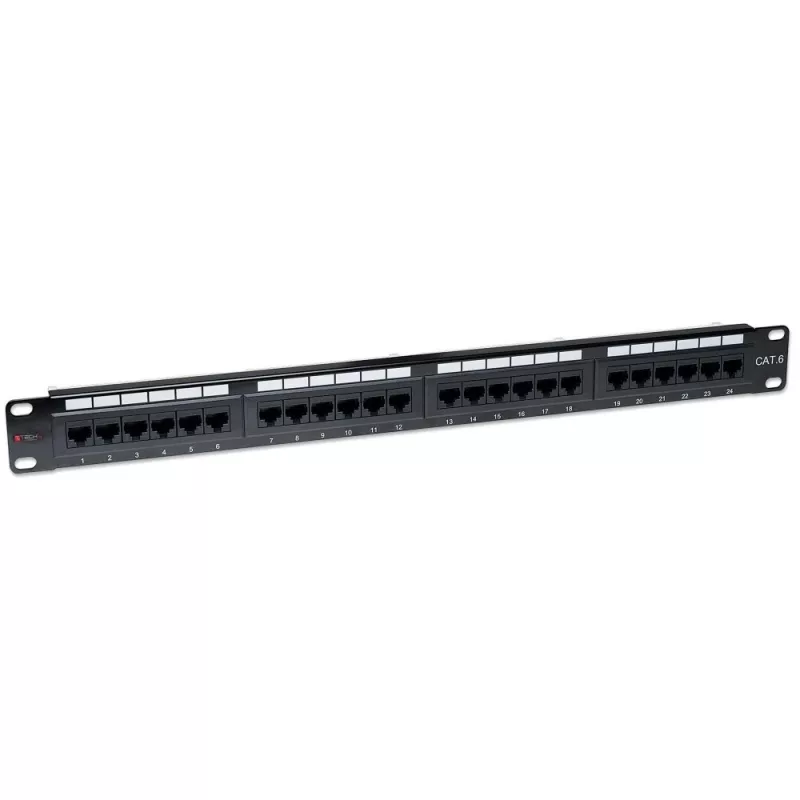 Techly Patch Panel UTP 24 Porti RJ45 Cat.6 I-PP 24-RU-C6T