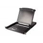 Rack konsole Secomp CL5708MW 17,3 collu (43,9 cm) LCD 1920×1080, USB/PS/2 tastatūra un pele, VGA, 1U, melna