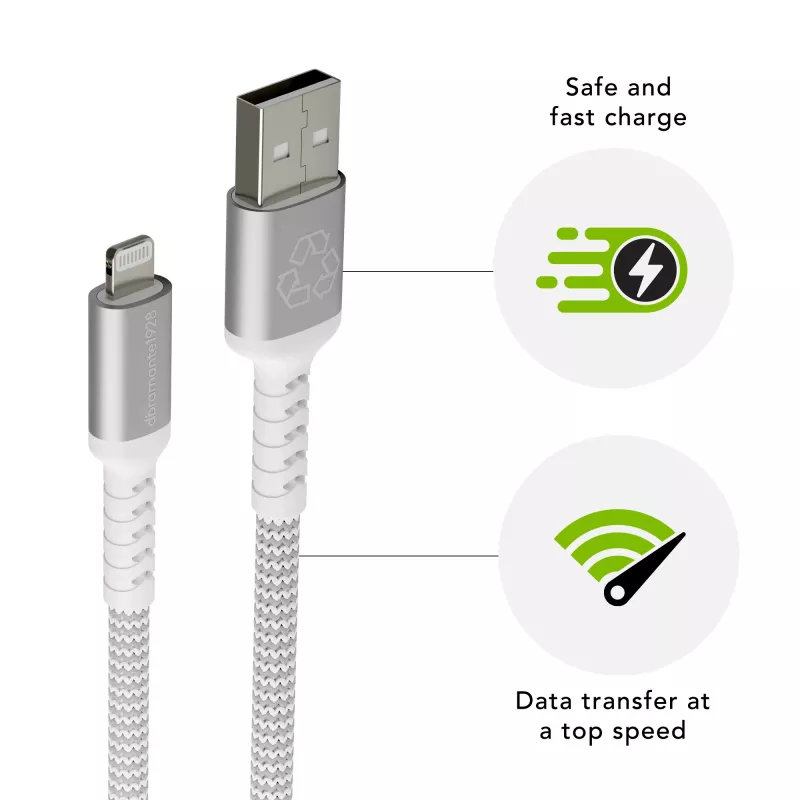 dbramante1928 re-charge Pro - BRD kabelis 2.5m USB-A uz Lightning -W