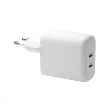 dbramante1928 re-charge Pro - EU sienas lādētājs 2x USB-C 20W - Balts
