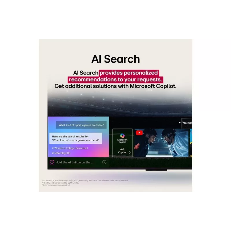 LG UHD AI 65UA75003LA televizors 165.1 cm (65 collas) 4K Ultra HD Smart TV Wi-Fi Melns