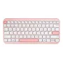 Bezvadu ASUS Marshmallow KW100 75% Bluetooth tastatūra — QWERTZ vācu, šķērveida slēdži, rozā