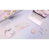 Bezvadu ASUS Marshmallow KW100 75% Bluetooth tastatūra — QWERTZ vācu, šķērveida slēdži, rozā
