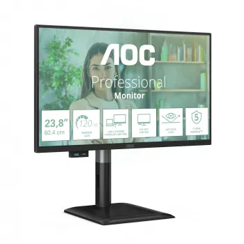 AOC 24P4CV datora monitors 60,5 cm (23,8 collas) 1920 x 1080 pikseļi Full HD LED Melns