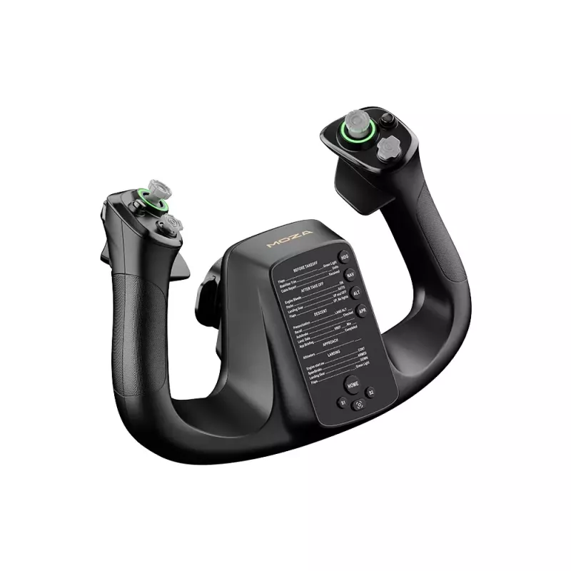 MOZA MFY YOKE lidojuma pamatne — melna ABS un leģētā tērauda konstrukcija, 142.5×202×313 mm