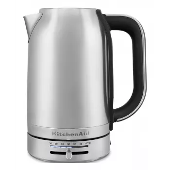 KitchenAid 5KEK1701ESX elektriskā tējkanna 1.7 L 2400 W Melna, Nerūsējošais tērauds