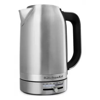 KitchenAid 5KEK1701ESX elektriskā tējkanna 1.7 L 2400 W Melna, Nerūsējošais tērauds