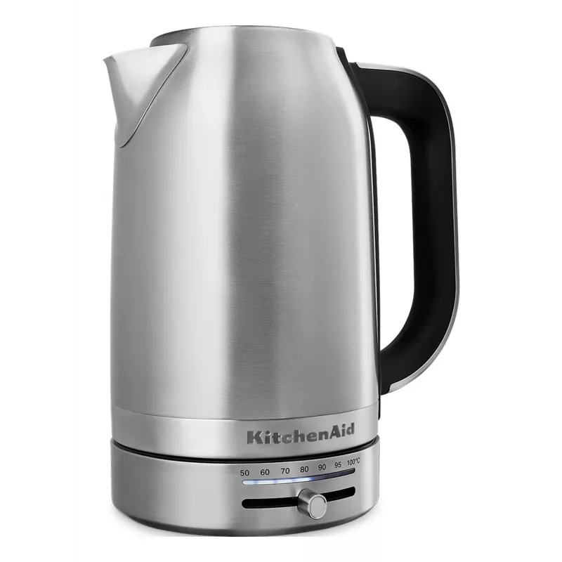 KitchenAid 5KEK1701ESX elektriskā tējkanna 1.7 L 2400 W Melna, Nerūsējošais tērauds