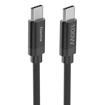 Hama Fabric USB kabelis USB 2.0 3 m USB C Melns