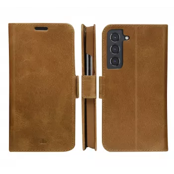 Folio telefona maciņš dbramante1928 Copenhagen Slim Samsung Galaxy S22, 6.1 collu ekrāns, iedeguma krāsa, galda statīvs