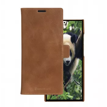 Folio maciņš dbramante1928 Lynge Samsung Galaxy S23 Ultra, iedegums, 3 kabatiņas kartēm, piemērots 17,3 cm (6,8 collu) ekrānam