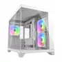 Mini Tornis PC Korpuss Cougar FV150 ARGB Balts — Micro-ATX / Mini-ITX, sānu logs, 2x120mm + 1x120mm ventilatori, 2.5 collu un 3.5 collu sloti