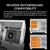 Mini Tornis PC Korpuss Cougar FV150 ARGB Balts — Micro-ATX / Mini-ITX, sānu logs, 2x120mm + 1x120mm ventilatori, 2.5 collu un 3.5 collu sloti