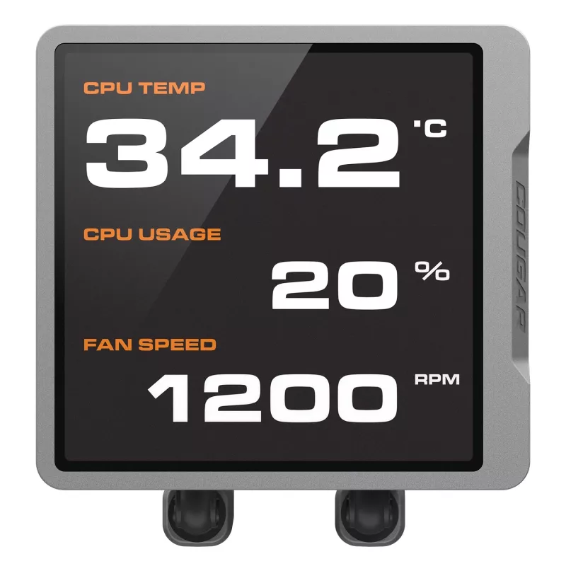Viss vienā CPU šķidruma dzesētājs Cougar Poseidon Vistek Pro 360, ARGB, 120 mm ventilatori, Melns, daudzligzdu atbalsts