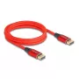 Delock DisplayPort kabelis 16K 60 Hz 2 m sarkans metāls