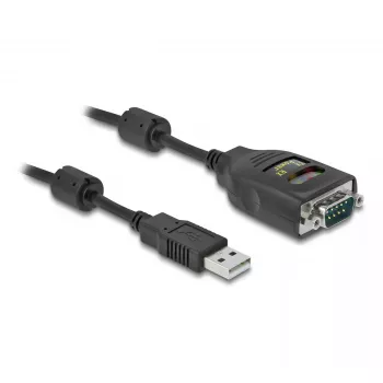 DeLOCK USB 2.0 Type-A uz RS-232 D-Sub 9 adapter ar galvanisko izolāciju 2.5 kV, 2 m