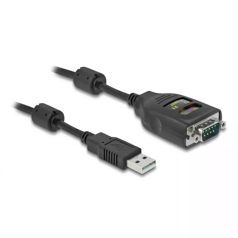 DeLOCK USB 2.0 Type-A uz RS-232 D-Sub 9 adapter ar galvanisko izolāciju 2.5 kV, 2 m
