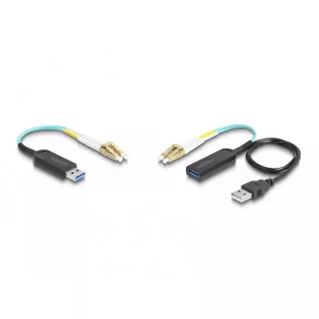DeLOCK USB pagarinātāju komplekts Type-A 10 Gbps 0,2 m Melns 66466