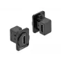 DELOCK 86786 kontaktligzdas panelis, melns, 25.4×29.6×31.4 mm