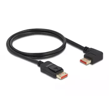 DisplayPort kabelis DeLOCK 87044 8K 60Hz 1m taisns vīrietis uz 90° pa kreisi leņķveida
