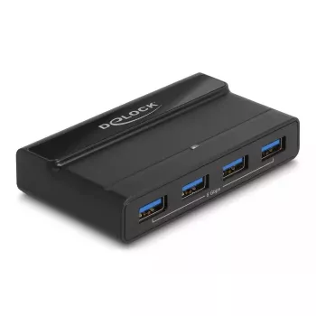 DeLOCK USB slēdzis 4 ierīces 2 resursdatori 5 Gbps Melns