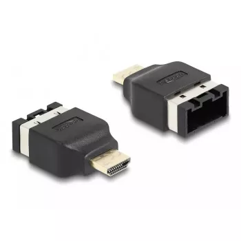 DeLOCK HDMI Automotive adapteris HDMI-E sievišķā uz HDMI-A vīrišķo 4K 60 Hz