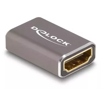 DeLOCK HDMI adapteris sievišķais–sievišķais 8K 60 Hz pelēks metāls