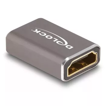 DeLOCK HDMI adapteris sievišķais–sievišķais 8K 60 Hz pelēks metāls