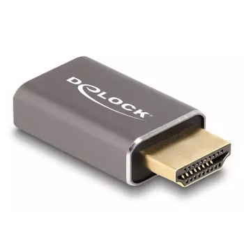 DeLOCK HDMI adapteris vīrietis-sieviete 8K 60 Hz pelēks metāls