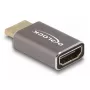 DeLOCK HDMI adapteris vīrietis-sieviete 8K 60 Hz pelēks metāls