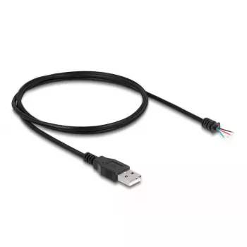 DeLOCK USB 2.0 Type-A vīrietis uz 4 atvērtiem vadiem 1 m melns