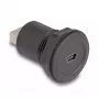 DeLOCK USB 2.0 Mini-B uz USB-A panelmontāžas savienotājs, melns