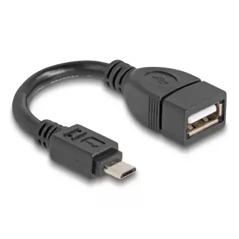 DeLOCK USB 2.0 OTG kabelis Micro-B vīrietis uz Type-A sieviete 11 cm