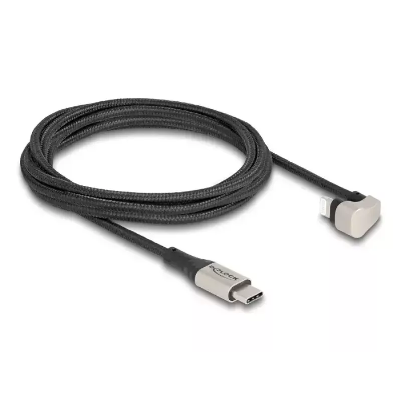 Datu un uzlādes kabelis DeLOCK USB Type-C uz Lightning 180° leņķa 2m MFi