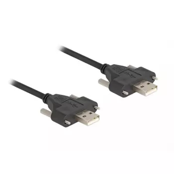USB 2.0 kabelis, A tipa tēviņš-tēviņš, DeLOCK, 1 m, melns, 0.48 Gbit/s