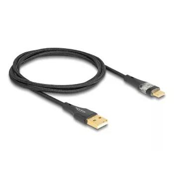 USB 2.0 kabelis DeLOCK 80760 Type-A vīrietis uz Type-C vīrietis 60 W 1 m