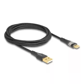 DeLOCK USB 2.0 kabelis Type-A vīrišķais uz Type-C vīrišķais 60W 2m