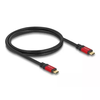 USB kabelis DeLOCK 80050 Type-C vīrietis uz vīrieti PD 3.1 240W 1m sarkans metāls