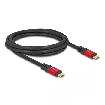 USB kabelis DeLOCK USB 2.0 Type-C vīriešu/vīriešu 2m 240W E-Marker sarkans
