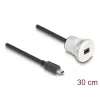 USB kabelis DeLOCK 88186 0.3 m Mini-USB B Melns Sudrabs