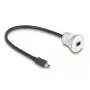 USB kabelis DeLOCK 88186 0.3 m Mini-USB B Melns Sudrabs