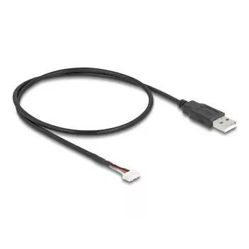 DeLOCK USB kabelis USB 2.0 0,6m USB A 5-pin spailes bloks melns